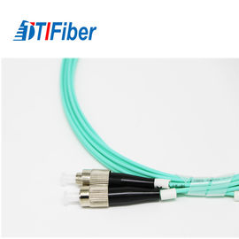 FC a la pérdida de inserción baja del modo OM3 50/125 multi del cable de la red de la fibra óptica del duplex de FC