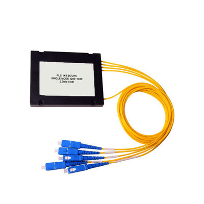 Divisores del PLC del divisor 1x4 de la fibra óptica del conector del SC APC 1650 nanómetro