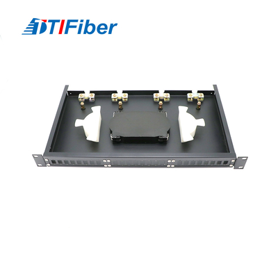 IU 24 de la base SC/FC de la fibra óptica de tipo fijo el panel de la caja terminal de remiendo de la fibra óptica
